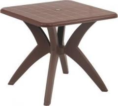 Supreme Dinner Dining Table, Globus Brown Plastic 4 Seater Dining Table