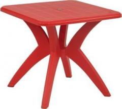 Supreme Dinner Dining Table, Red Plastic 4 Seater Dining Table