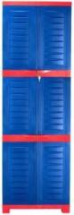 Supreme Fusion 03, Plastic Almirah For Storage Red Blue Plastic Almirah