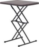 Supreme Scissor Height Adjusting Table, Globus Brown Plastic 2 Seater Dining Table