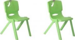 Supreme Strawberry Kids Set Of 2 Chairs, Parrot Green PP Moulded Chair