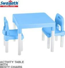 Swagath Furniture Activity Table For Kids Plastic 2 Seater Dining Set