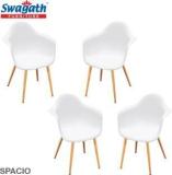 Swagath Furniture SPACIO hair For Cafe/Home/Office Set Of 4 Indoor/Outdoor Plastic Dining Chair