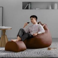 Swiner 4XL Bean Bag with Footrest & Cushion Ready to Use with Beans Bean Bag Footstool With Bean Filling