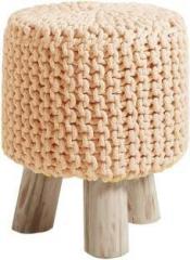 Tanish Solid Wood Pouf