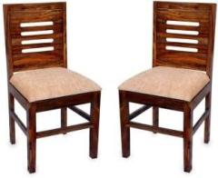 Taskwood Furniture Premium Quality Dining Chair Set Of Two, Cushion : Cream Solid Wood Dining Chair