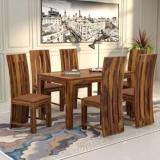 Taskwood Furniture Solid Sheesham Wood Six Seater Dining Set For Dining Room, Restaurant Solid Wood 6 Seater Dining Set