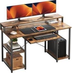 Tekavo Multipurpose Computer desk office table with keyboard tray 120x60x87 cm Engineered Wood Computer Desk