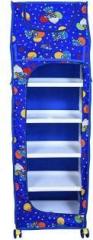 Tender Care Multipurpose 6 Shelve Baby Almirah PVC Collapsible Wardrobe