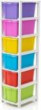 TEX RO Multicolor Drawer Plastic Free Standing Chest Of Drawers