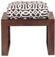 The Jaipur Living Solid Wood Standard Ottoman