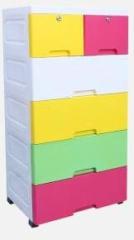 The Tickle Toe T3 CD0612SM Plastic Free Standing Chest of Drawers