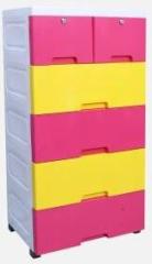 The Tickle Toe T3 CD0612SYP Plastic Free Standing Chest of Drawers