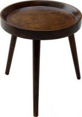 The Urban Store The Urban Store Hand Crafted Three Legged Wooden Medium Sized Decorative Centre Table/Accent Table/End Table/Night Stand Table for Living Room, Waiting Room, Balcony and Office Solid Wood End Table