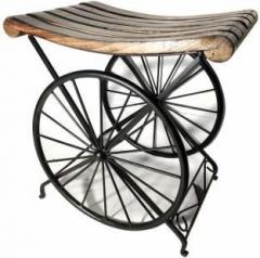 The Wood Mart WOOD MART IRON STOOL Living & Bedroom Stool