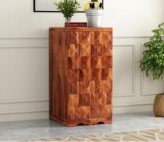 The Wooden City Sheesham Wood Mini Bar Cabinet Rack Display Unit Home & Hotel Furniture Solid Wood Bar Cabinet