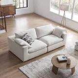 Theclevercouch Dawson Linen look premium upholstered sofa Fabric 2 Seater Sofa