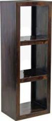 Timbertaste LEO Three Shelves Rectangular Display Unit Solid Wood Open Book Shelf