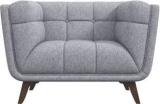 Torque Louis 1 Seater Fabric Sofa For Living Room| Bedroom| Office Grey Fabric 1 Seater Sofa