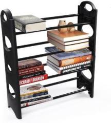 Trendy Premium Metal Stackable and Durable, Easy to Assemble Metal Open Book Shelf