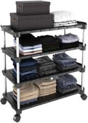 Trendy Super Smart Premium Multipurpose Shoe/Chappal/Book/Clothes Rack PVC Collapsible Wardrobe