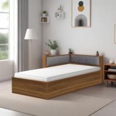 Trevi Ibaco upholstery headboard Single Bed with Storage LHS Engineered Wood Single Box Bed