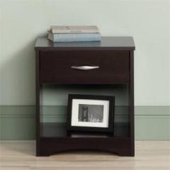 True Furniture Alberto Bed Side Table for Bedroom with Drawer Side Table Engineered Wood Side Table