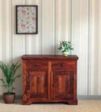 True Furniture Sheesham 2 Self And 2 Drawer Solid Wood Free Standing Sideboard