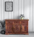 True Furniture Sheesham 2 Self And 3 Drawer Solid Wood Free Standing Sideboard