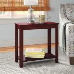 True Furniture Sheesham Wood Bedside Table for Bedroom | Mahogany Finish Solid Wood Bedside Table