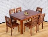 True Furniture Sheesham Wooden Dining Table Set with 6 Chairs for Home Solid Wood 6 Seater Dining Set