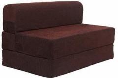 Uberlyfe 2 Seater Sofa Cum Bed Perfect for Guests Chennile Fabric Washable Cover Dotted Brown I 4' X 6' Feet SCB 001732 DOT BR Single Sofa Bed