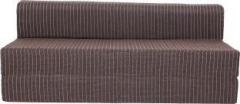 Uberlyfe 3 Seater Sofa Cum Bed Perfect for Guests Jute Fabric Washable Cover Brown| 5' X 6' Feet. Double Sofa Bed