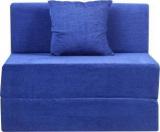 Uberlyfe Sofa Cum Bed Moshi Fabric Washable Cover With One Cushion Perfect For Guests, 3 X 6 Ft, Royal Blue Single Sofa Bed