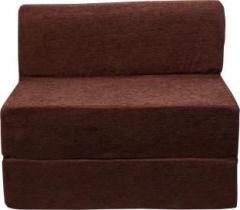 Uberlyfe Sofa Cum Bed Perfect for Guests Poly Cotton Fabric Washable Cover Chocolate Brown| 3' X 6' Feet Single Sofa Bed