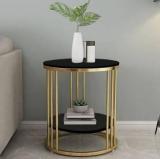 Unique Arts Shoppee Unique Arts Shoppee Sofa Side Table Living Room 2 Tier Save Space Corner Table Metal Side Table