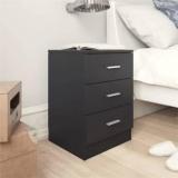 Unitek Furniture 3 Drawer Storage, Side Table, Night Stand Engineered Wood Side Table