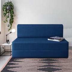 Urban Furnishing Perfect for Guests Jute Fabric Washable Cover 3x6 3 Seater Single Foam Fold Out Sofa Cum Bed