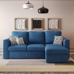 Urban Ladder Kowloon Sectional Sofa Cum Bed with Storage Double Fabric, Metal Sofa Bed