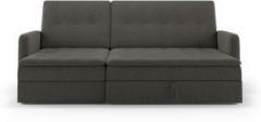 Urban Ladder Peckham Sectional Sofa Cum Bed with Ottoman Double Engineered Wood, Fabric Sofa Bed