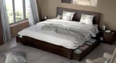 Urban Ladder Terence Solid Wood Queen Bed With Storage