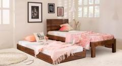 Urban Ladder Yorktown Trundle Solid Wood Single Bed