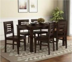 Varsha Furniture Solid Wood 6 Seater Dining Set for Dining Room |Rosewood |Mahogany Finish Solid Wood 6 Seater Dining Table