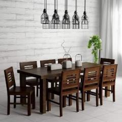 Varsha Furniture Solid Wood 8 Seater Dining Set for Dining Room & Kitchen| Rosewood|Walnut Finish Solid Wood 8 Seater Dining Table