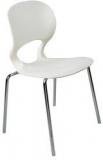 Ventura Armless Cafetaria Chair In White Colour