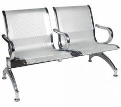 Ventura Outdoor Metal Visitor Bench with Armrest