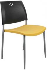 Ventura Visitor Plastic Chair in Black & Yellow Colour