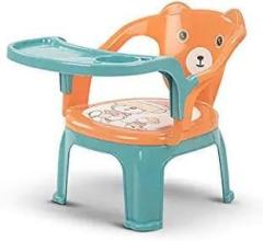 Vicky Baby Plastic Tray chair for kids/feeding chair, 1 3 years Green and orange Plastic Chair