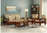 Vinod Furniture Solid Sheesham Wood Five Seater Sofa Set For Living Room, Hotel . Fabric 3 + 1 + 1 Sofa Set