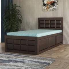 Vinod Furniture Solid Sheesham Wood Singe Bed With Storage And Without Mattress For Bedroom. Solid Wood Single Box Bed